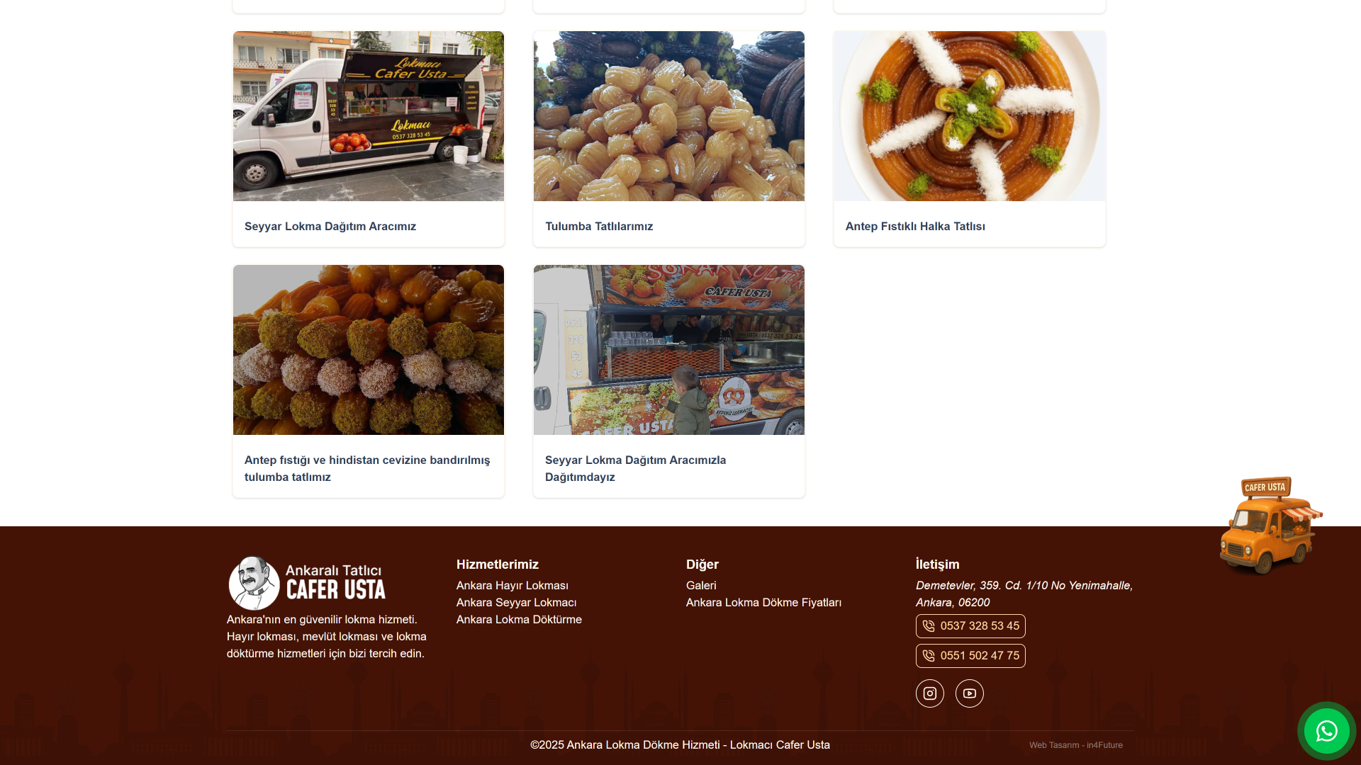 Ankaralı Lokmacı Kurumsal Web Sitesi & Marka Kimliği ekran görüntüsü 2