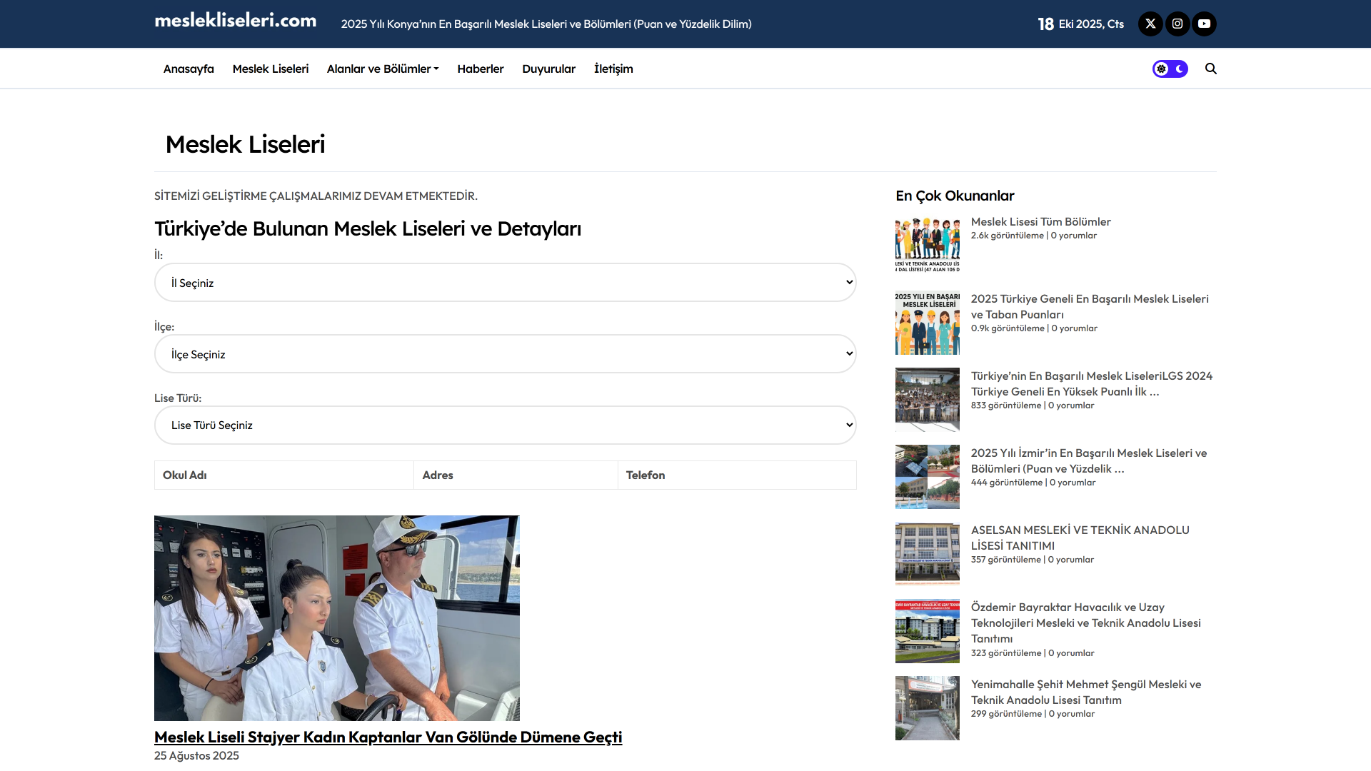 MeslekLiseleri.com Eğitim Portalı ekran görüntüsü 3